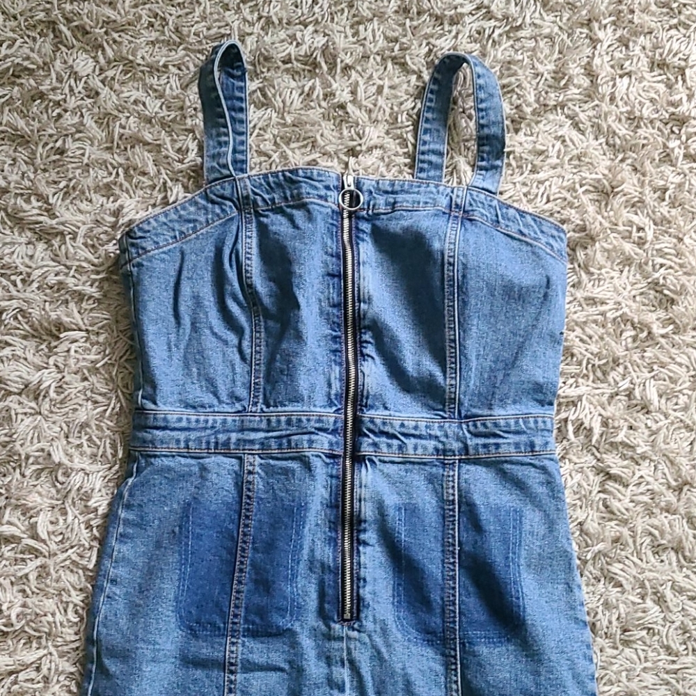 Zara Denim Dress, light wash, M/L